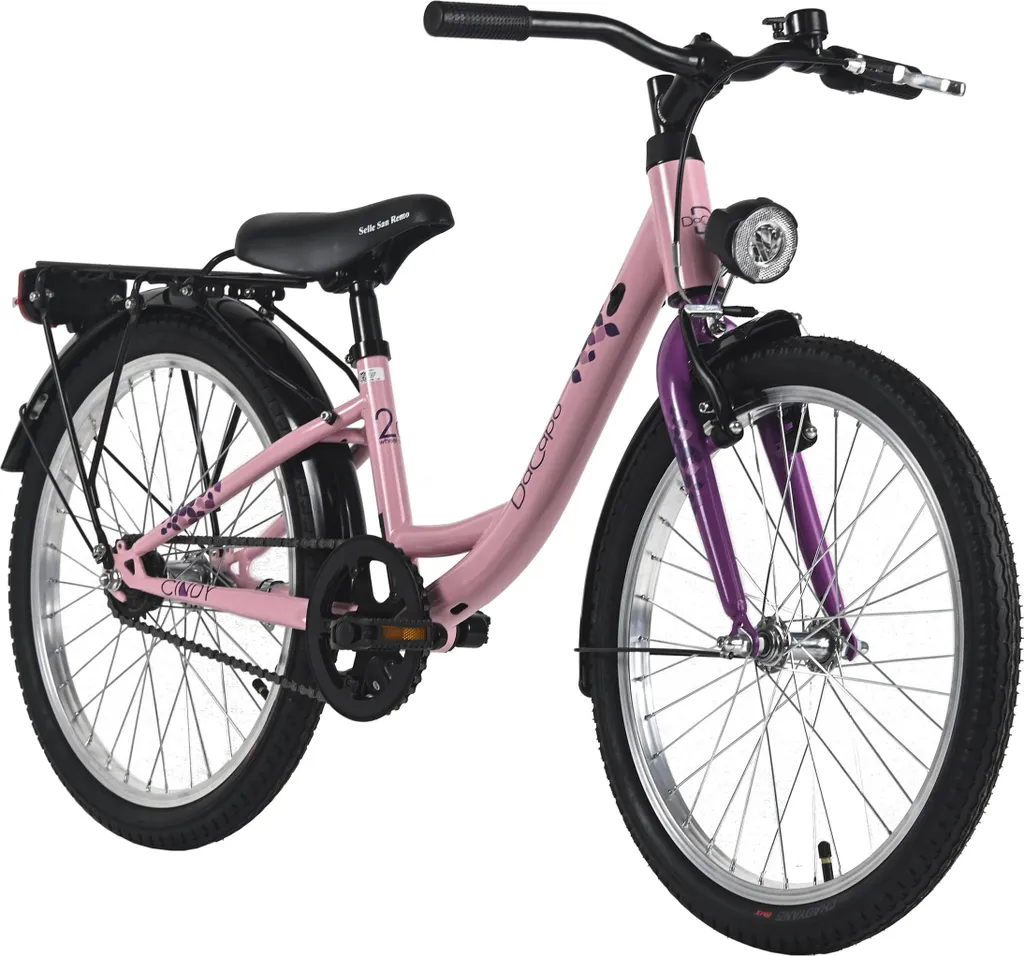 Vélo enfant 20 pouces DaCapo Cindy 1 vitesse RH 27 cm - Modèle 227K 228K