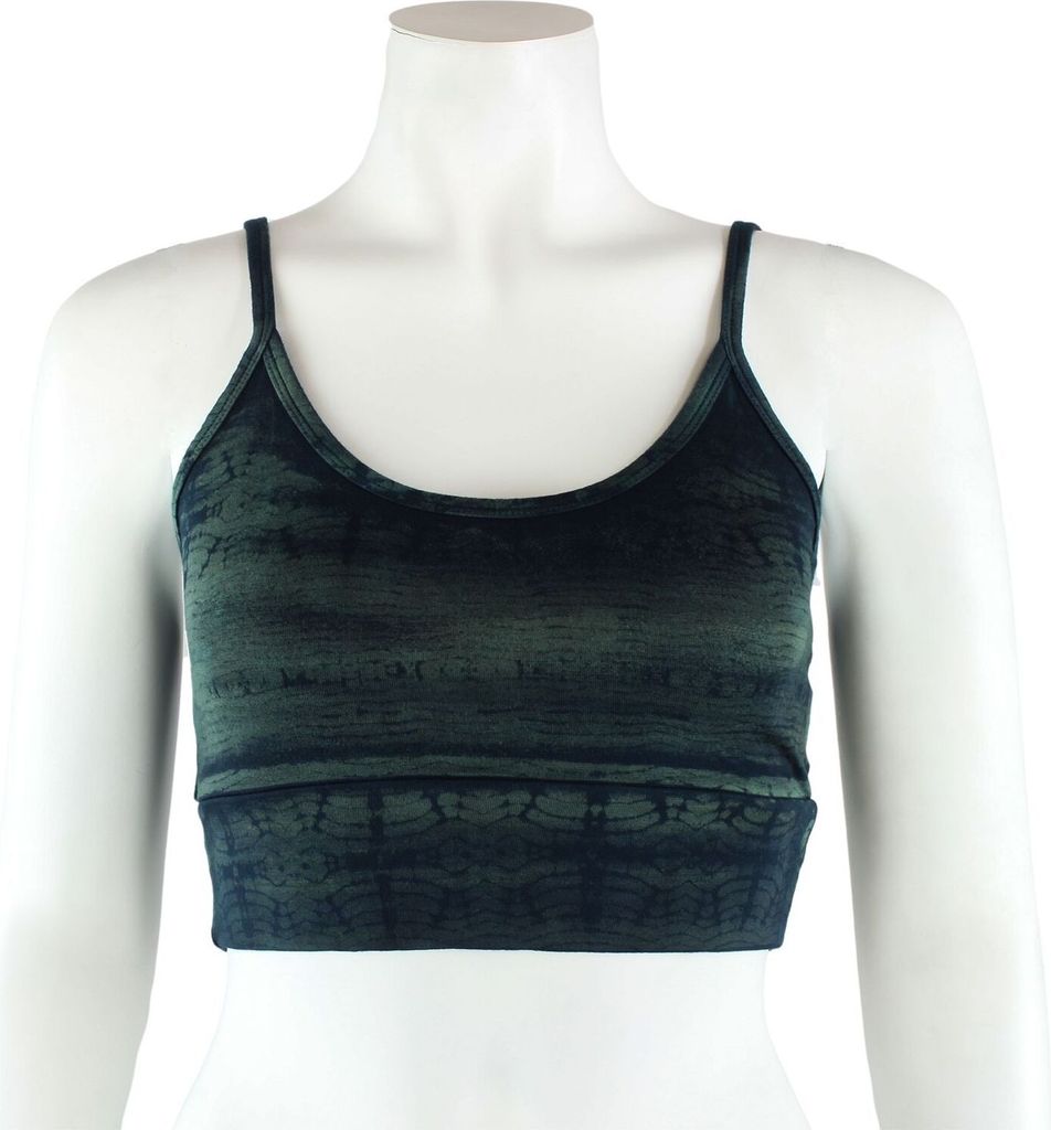 Sports Bra - Crop Top - Batik - Reptile - schwarz - Produktbild 