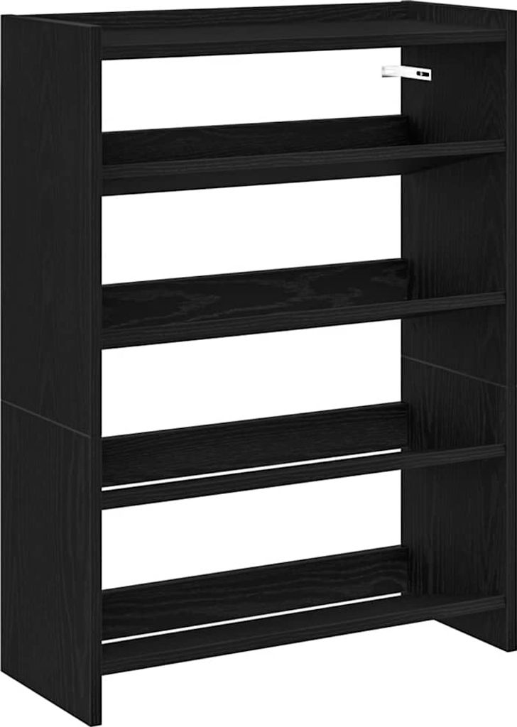 Schuhregal Schwarz 60x25x81 cm Holzwerkstoff