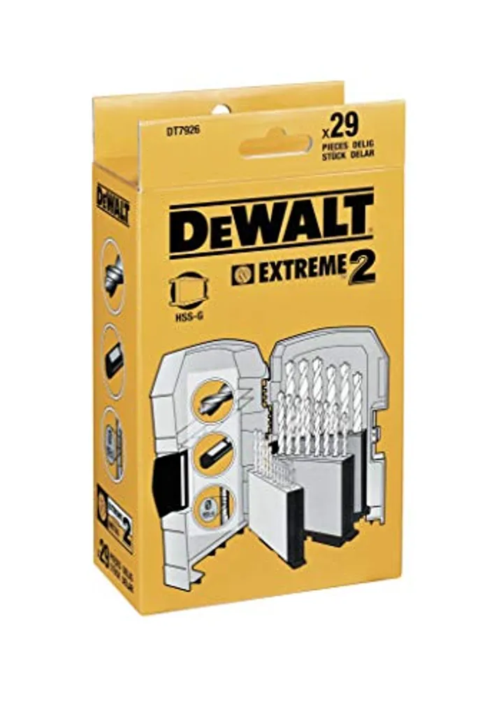 Coffret de 29 Forets Métal DeWALT DT7926 EXTREME 2 pour Perçage Précis - 25
