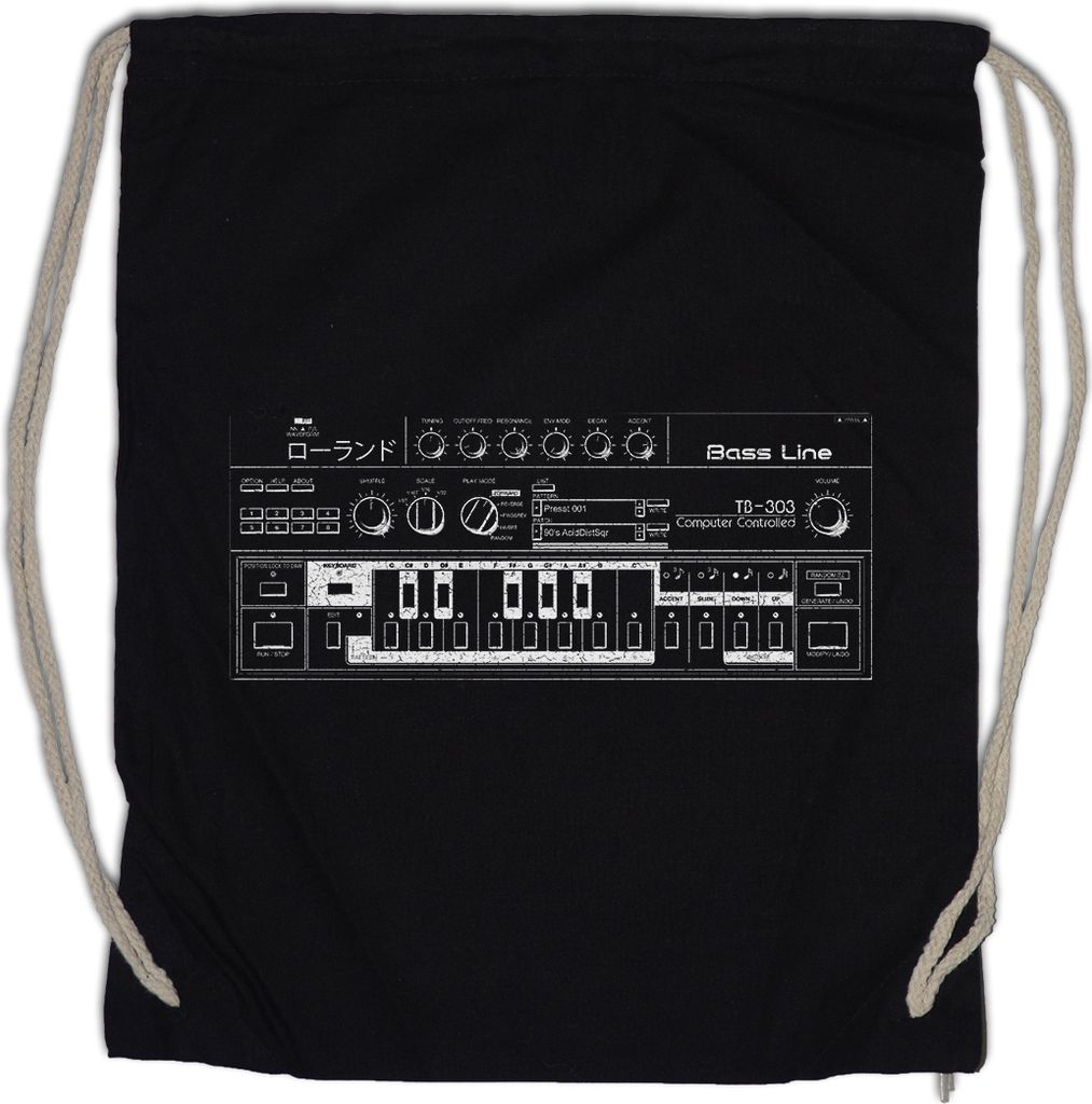 Urban Backwoods Synthesizer 303, Turnbeutel, Farbe: Schwarz