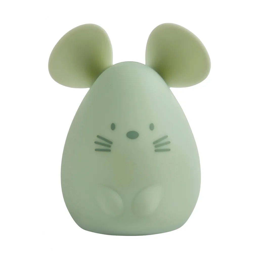 Veilleuse LED Multicolore Souris Lampe de Chevet Enfant en Silicone Doux
