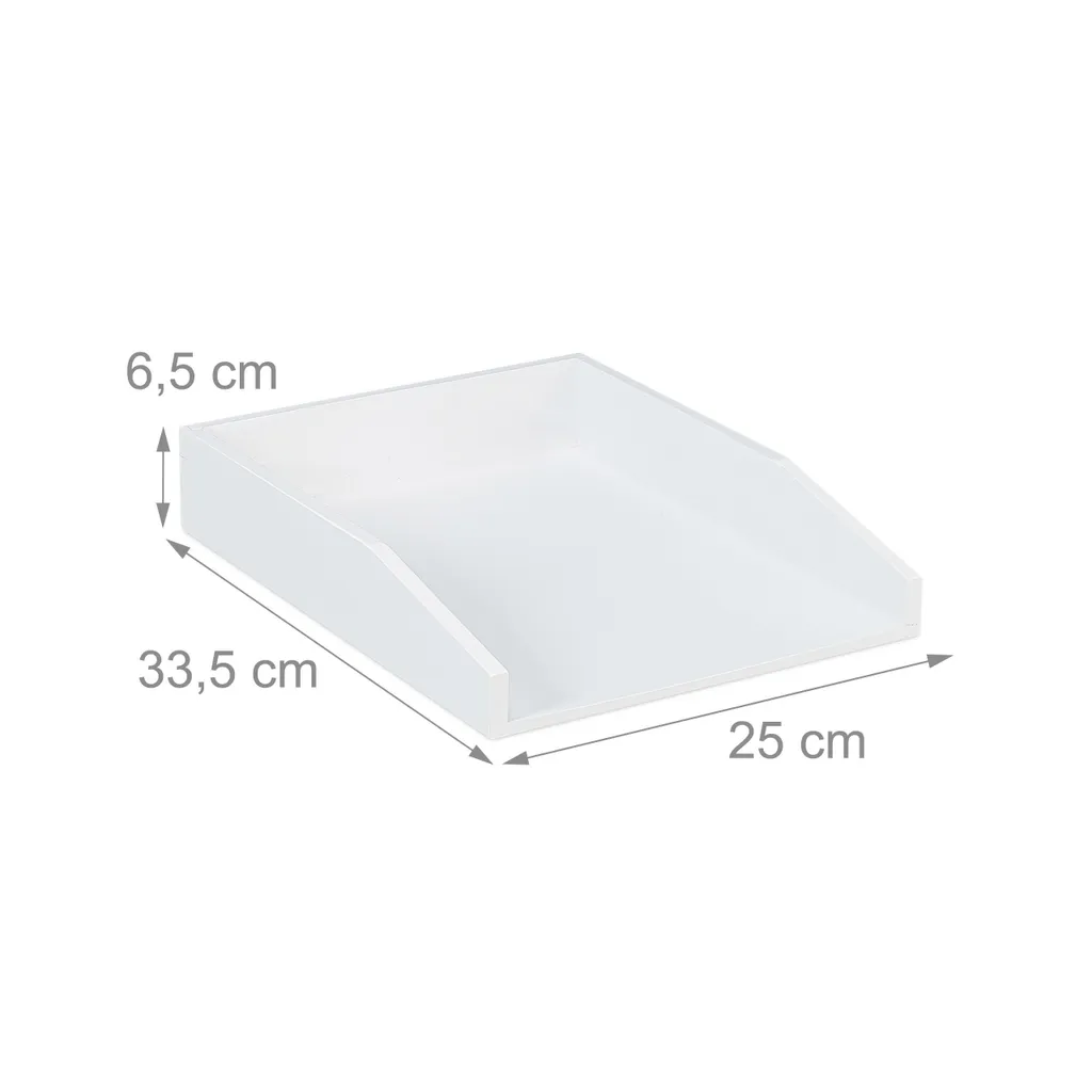 Relaxdays 10023236_0 Organizer Documenti Bianco A4 - Design Moderno Mesh - 4