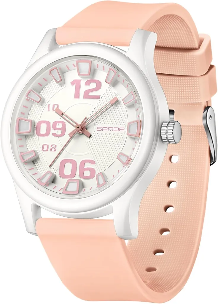 Orologio Unisex Analogico Quadrante Facile Lettura Silicone