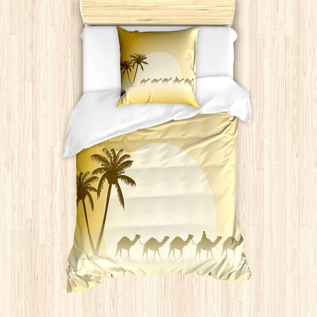 Copripiumino ABAKUHAUS Düne 135x200 Giallo Fulvo | Set Letto Singolo