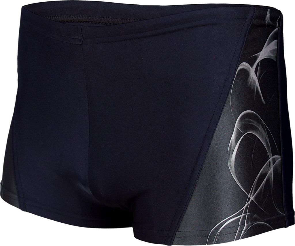 Aquarti Herren Kurze Badehose mit Streifen, Farbe: 16201 Schwarz / Graphit, Größe: XXL