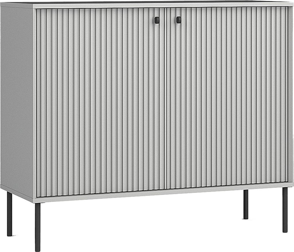 Sideboard 105cm in grau mit gerillter Front IPSWICH-166 Produktbild 