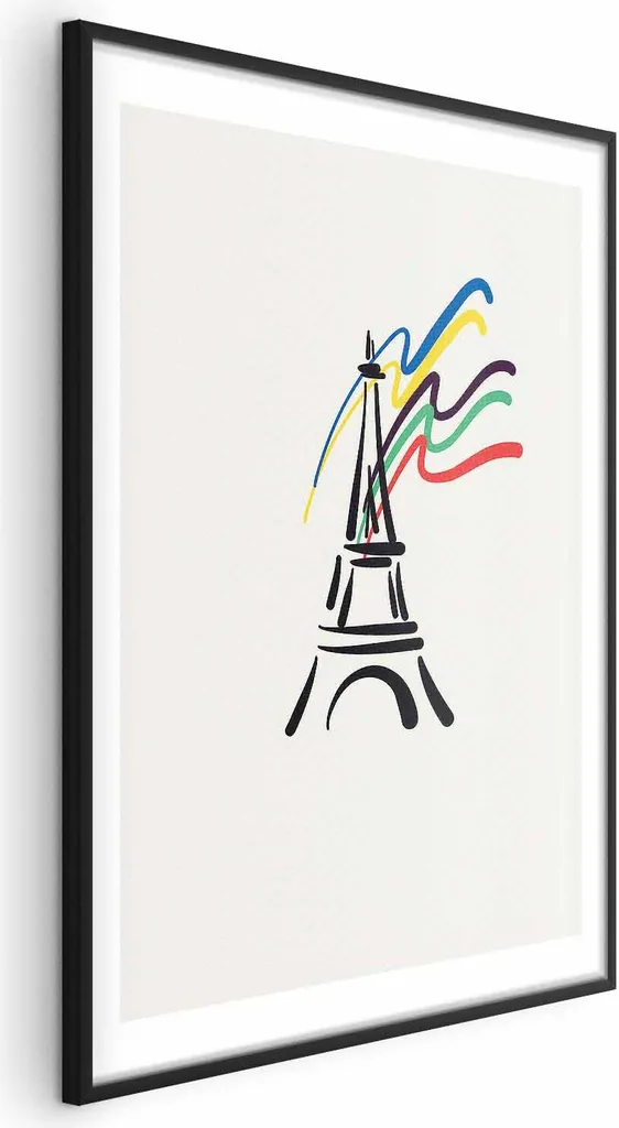 Offerta Poster Torre Eiffel 60x90 Incorniciato | Cornice Nera e Margine
