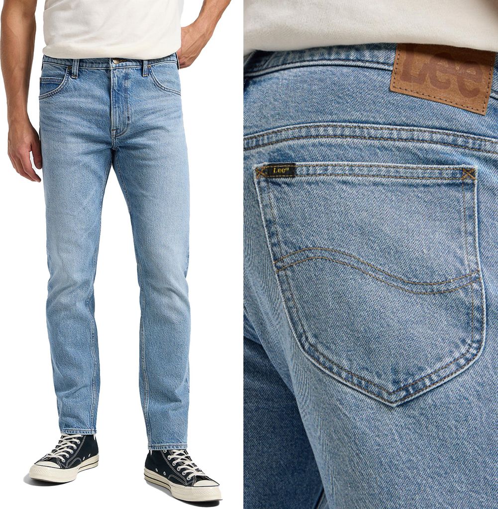 LEE Herren, Jeanshosen, Slim fit RIDER, W38 L32, Blau, Jeans, baggyjeans, buggy