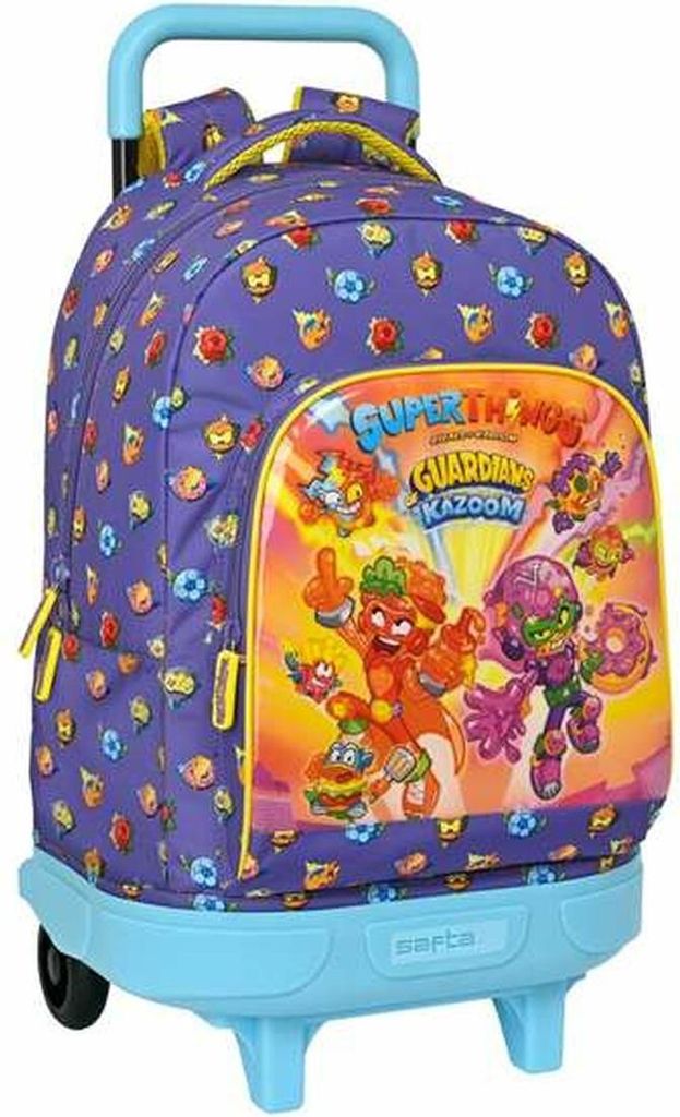 SuperThings Guardians of Kazoom Gelb Lila 33 x 45 x 22 cm Schulrucksack mit Rädern