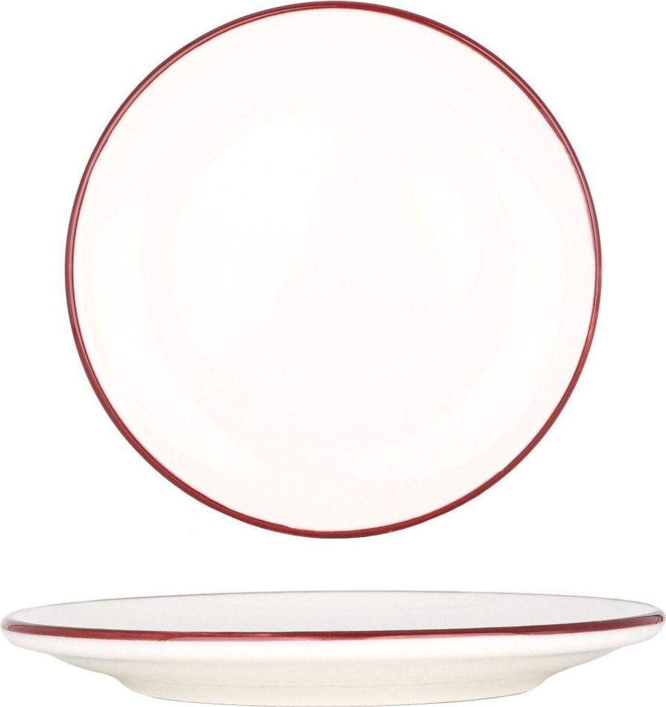 Bonna Dessertteller - Linea Burgundy - Porzellan - 17 cm