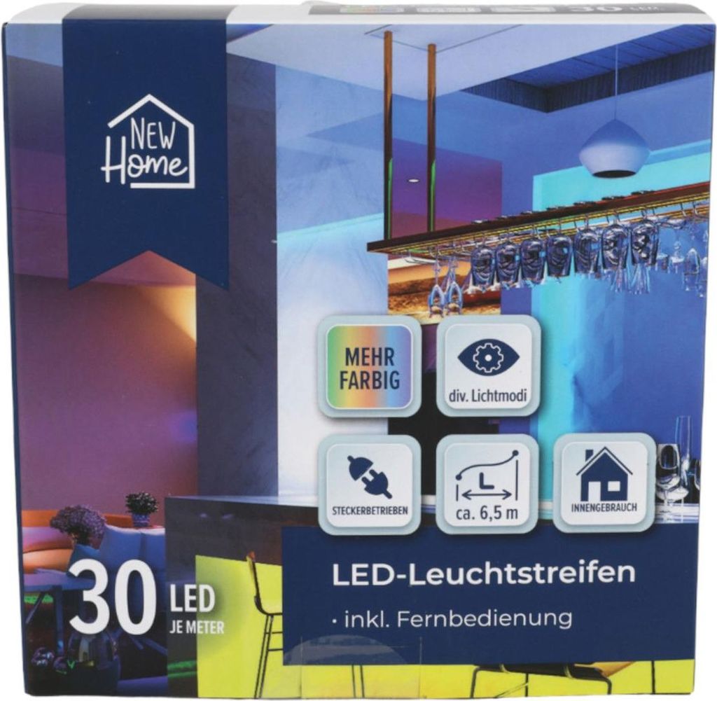 12x LED-Leuchtstreifen mit Fernbedienung 5m Multicolor Strip Lichtleiste Lichtband Lichterkette bunt Beleuchtung Dekobeleuchtung