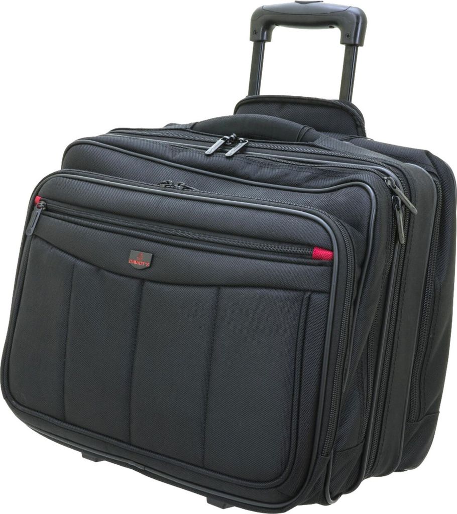 Handgepäck Laptoptrolley Arbeitstasche Trolley Schwarz 43 cm Davidts bei Bowatex