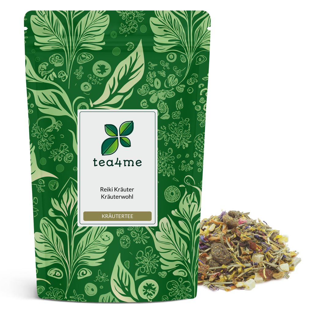tea4me Reiki Kräuter Kräuterwohl Kräuter-Wellnesstee mit Mango-Orange-Geschmack