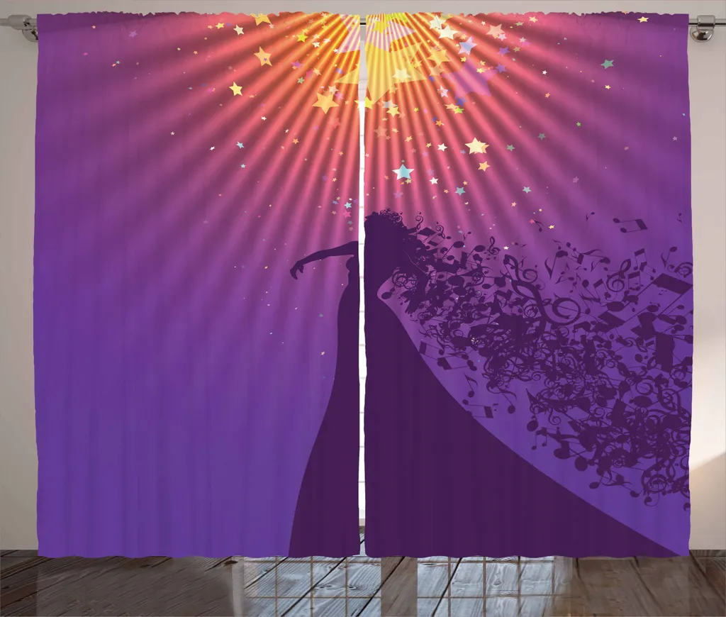 Tenda Soggiorno Note Musicali Abakuhaus: Eleganza Diva 280x245