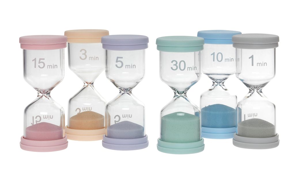 Sanduhren-Set, bunt, unterschiedliche Farben und Laufzeiten (1, 3, 5, 10, 15 oder 30 Minuten), 18.6012.30, TFA Dostmann