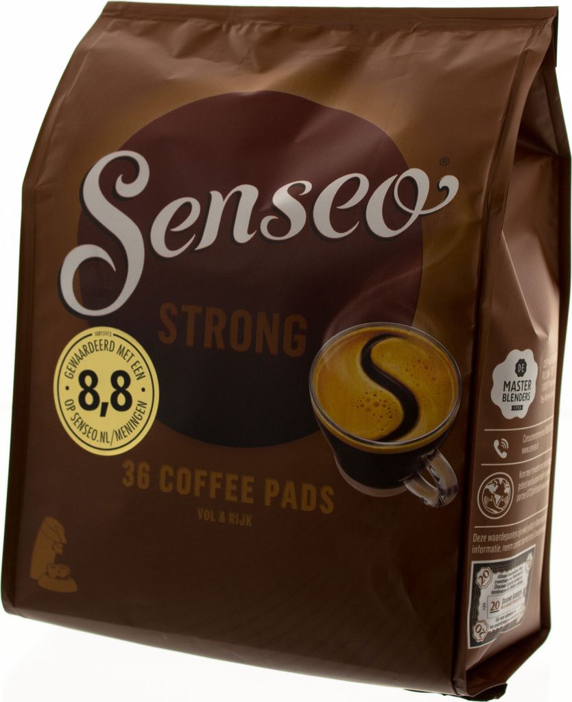 Senseo Kaffeepads Kräftig / Strong, Intensiver und Vollmundiger Geschmack, Kaffee, 36 Pads