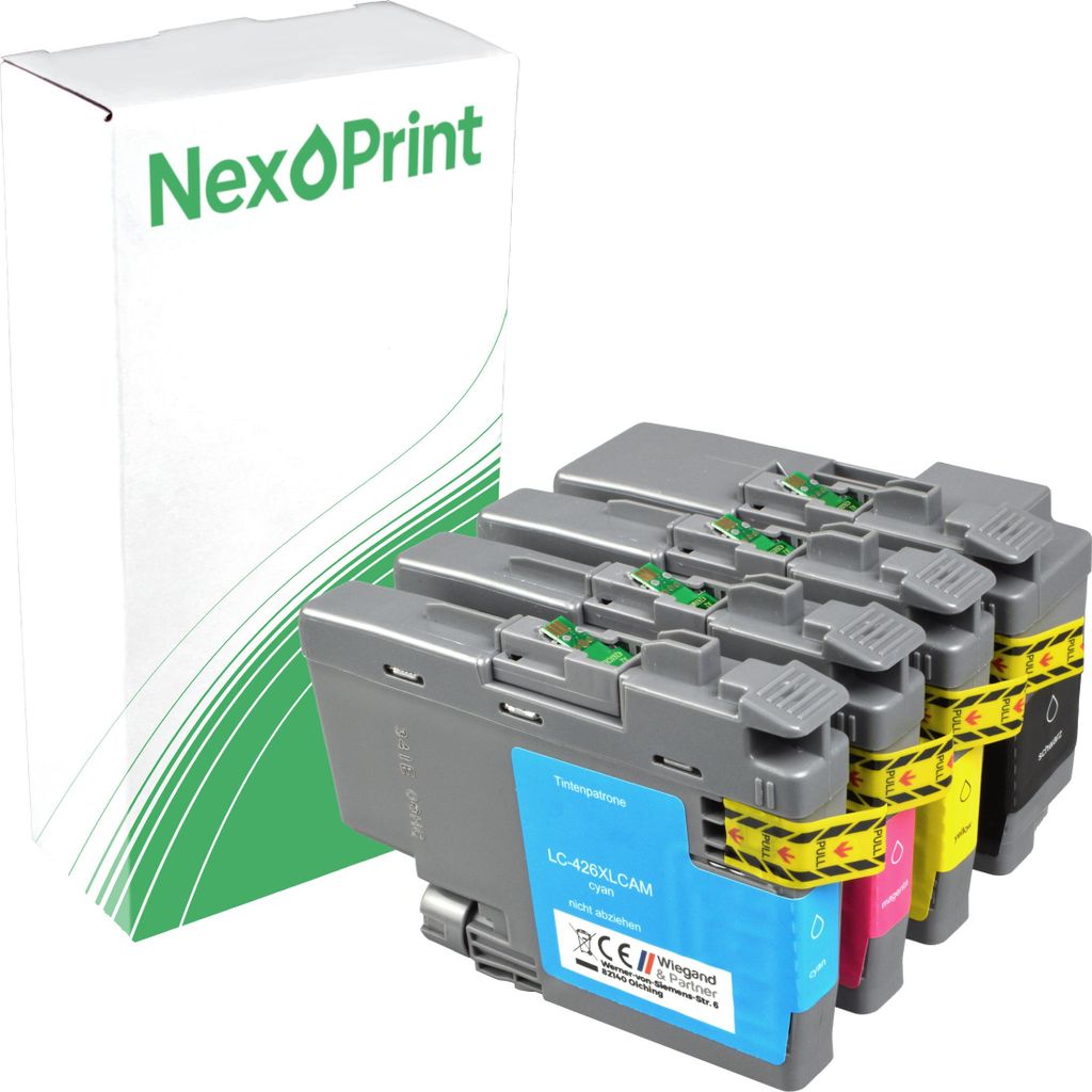 NexoPrint LC-426XL Multipack (Schwarz + Farbe) Druckerpatronen kompatibel zu Brother HL-L8360CDW HL-L9310CDW MFC-L8900CDW MFC-L9570CDW ca. 21000 Se...