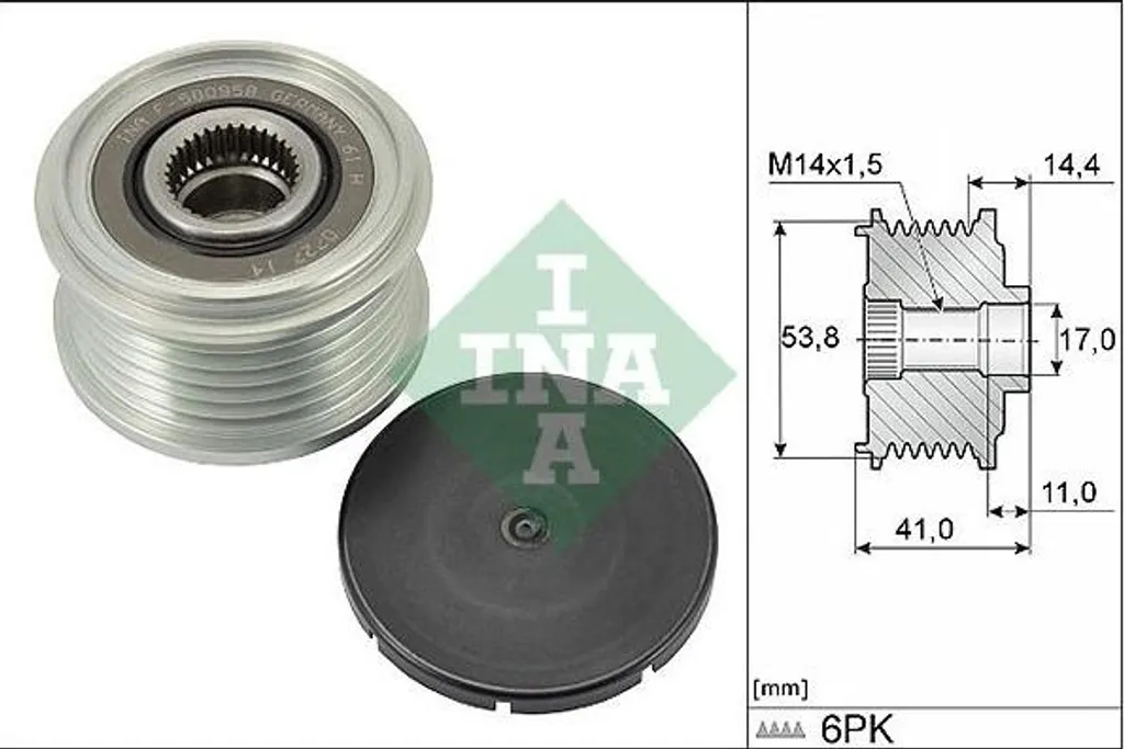 Poulie alternateur renforcée pour Citroën C3 et Peugeot 208 moteur 1.2 VTi