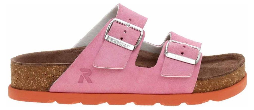 Damen Hausschuhe Rieker V3190-31 rosa 38