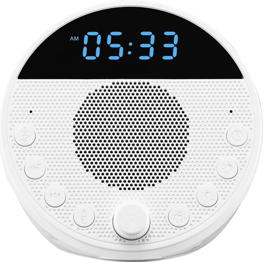 Sound Machine, 18 suoni rilassanti per dormire, luce notturna a 7 colori, macchina del rumore bianco 6 in 1 con doppio allarme, APP, timer di spegnimento automatico e funzione di memoria, per neonati, adulti, casa, ufficio e viaggi - 9