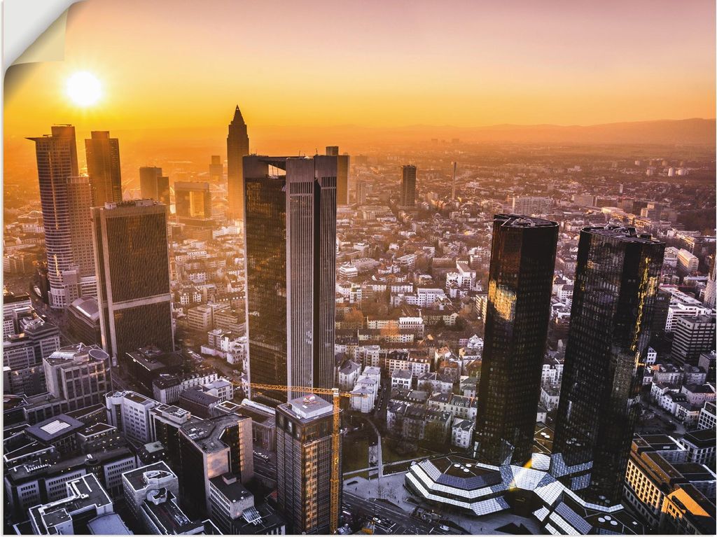 ARTland Wandbild, selbstklebend Frankfurt am Main Panorama I Größe: 40x30 cm