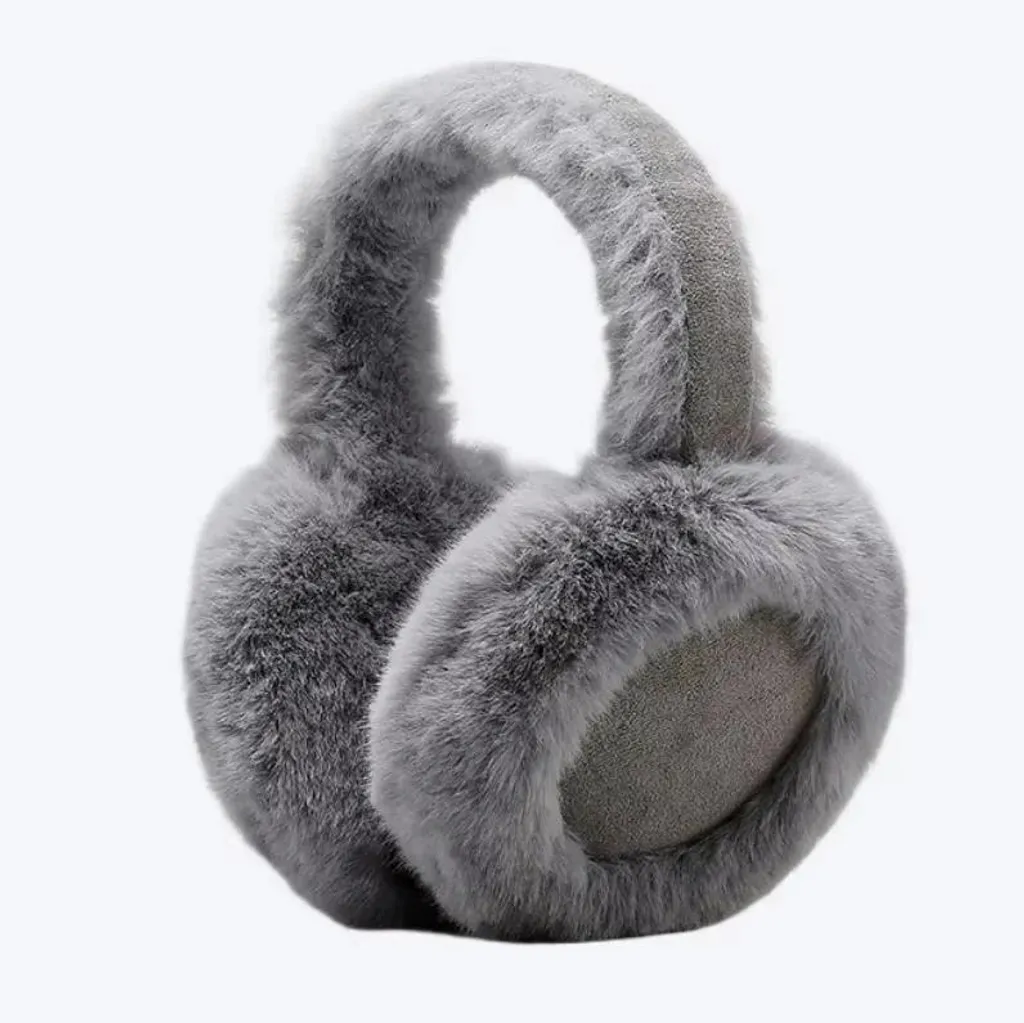 Cache-oreille gris tendance : protection auditive chaude et ajustable