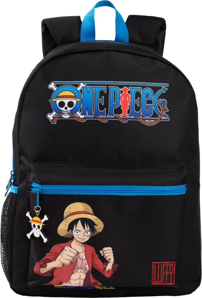 Sac à dos One Piece NS8448 pour cours, noir et bleu, taille unique