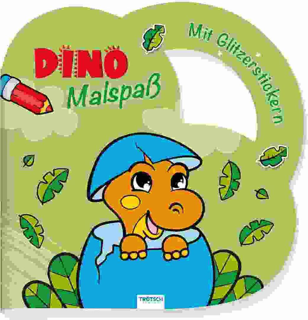 Trötsch Malbuch Stickermalbuch Dino Malspaß