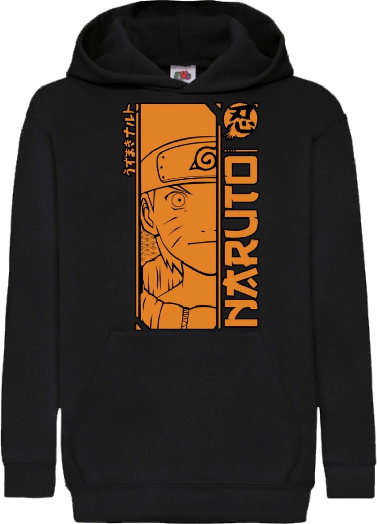 Kinder Kapuzenpullover Anime Manga Naruto Uzumaki 02 Naruto Konoha, 5-6 Jahr - 116 / Schwarz