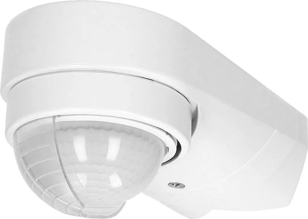 Capteur de présence extérieur 240° IP65 blanc 1200W triple montage
