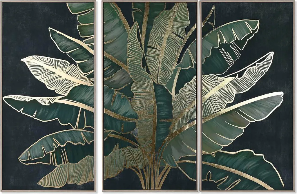 Triptyque mural Tropical Home ESPRIT 180 x 120 cm décoration exotique