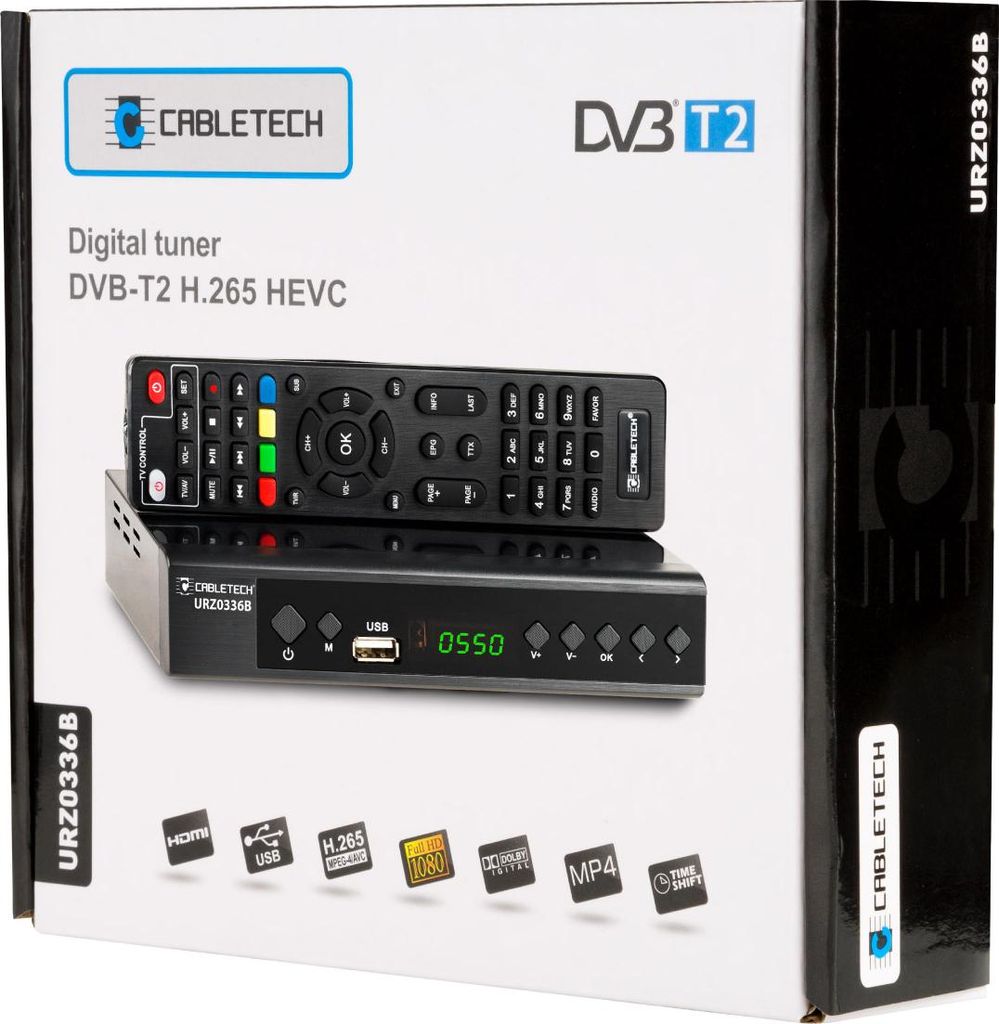 Cabletech DEKODER DVB-T2 H.265 HEVC URZ0336 - karta Zdjęcie produktu 