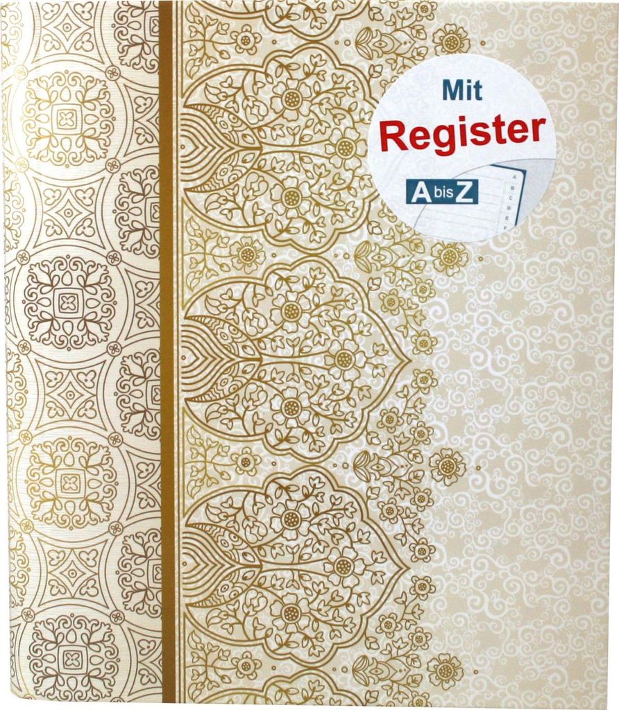 RNK Ringbuch Alhambra für A5 mit Register A-Z & 4 Ring-Mechanik