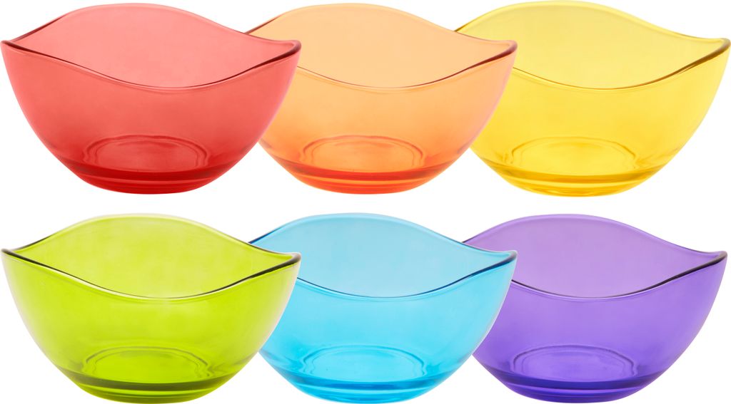 Excelsa set von 6 schalen Copenaghen glas bunt