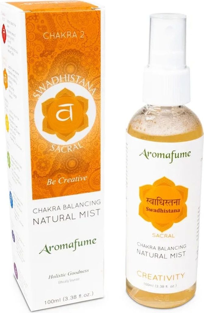 Lufterfrischer Spray Swadhistana 2. Chakra Aromafume – 100 ml Packung mit 3 Stück