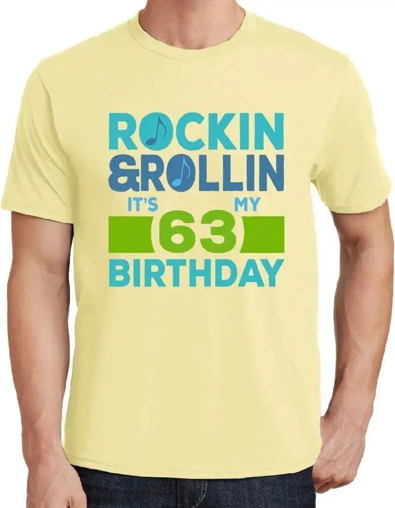 Herren Grafik T-Shirt Rockin' & rollin' es ist mein Geburtstag 63 – Rockin' & Rollin', It's My Birthday 63 – Geschenk 63. Geburtstag Jahrestag 63