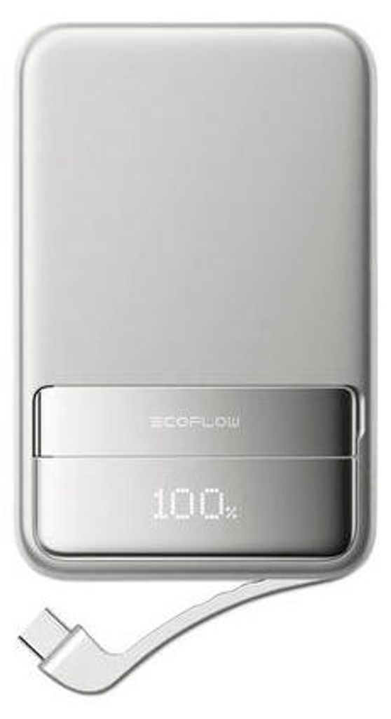 EcoFlow Rapid, 10000 mAh, Kabelloses Aufladen, 30 W, Silber Produktbild 