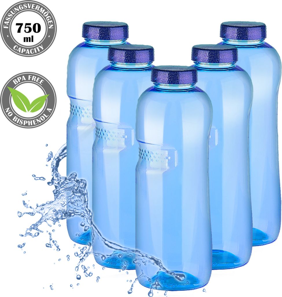 5x Kavodrink Trinkflasche 0,75 Liter