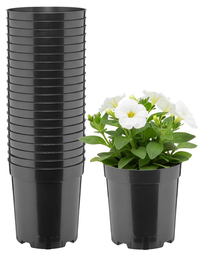 Garronda, lot de 20 pots ronds en plastique pour semis, Image du produit 