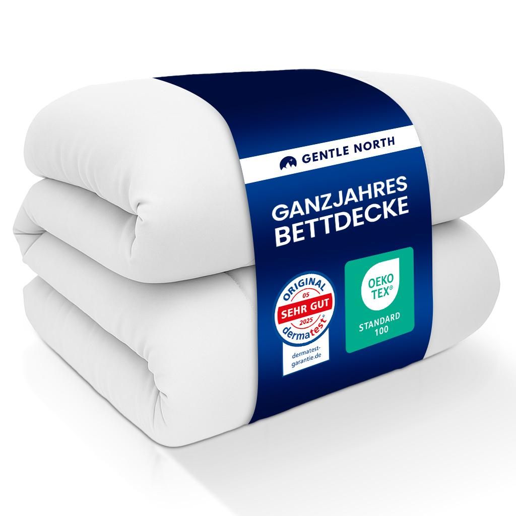 Bettdecke 240x220 als Schlafdecke - Ganzjahresdecke für Allergiker geeignet - Weiche Steppdecke - Besonders Flauschig & waschbar bei 95°