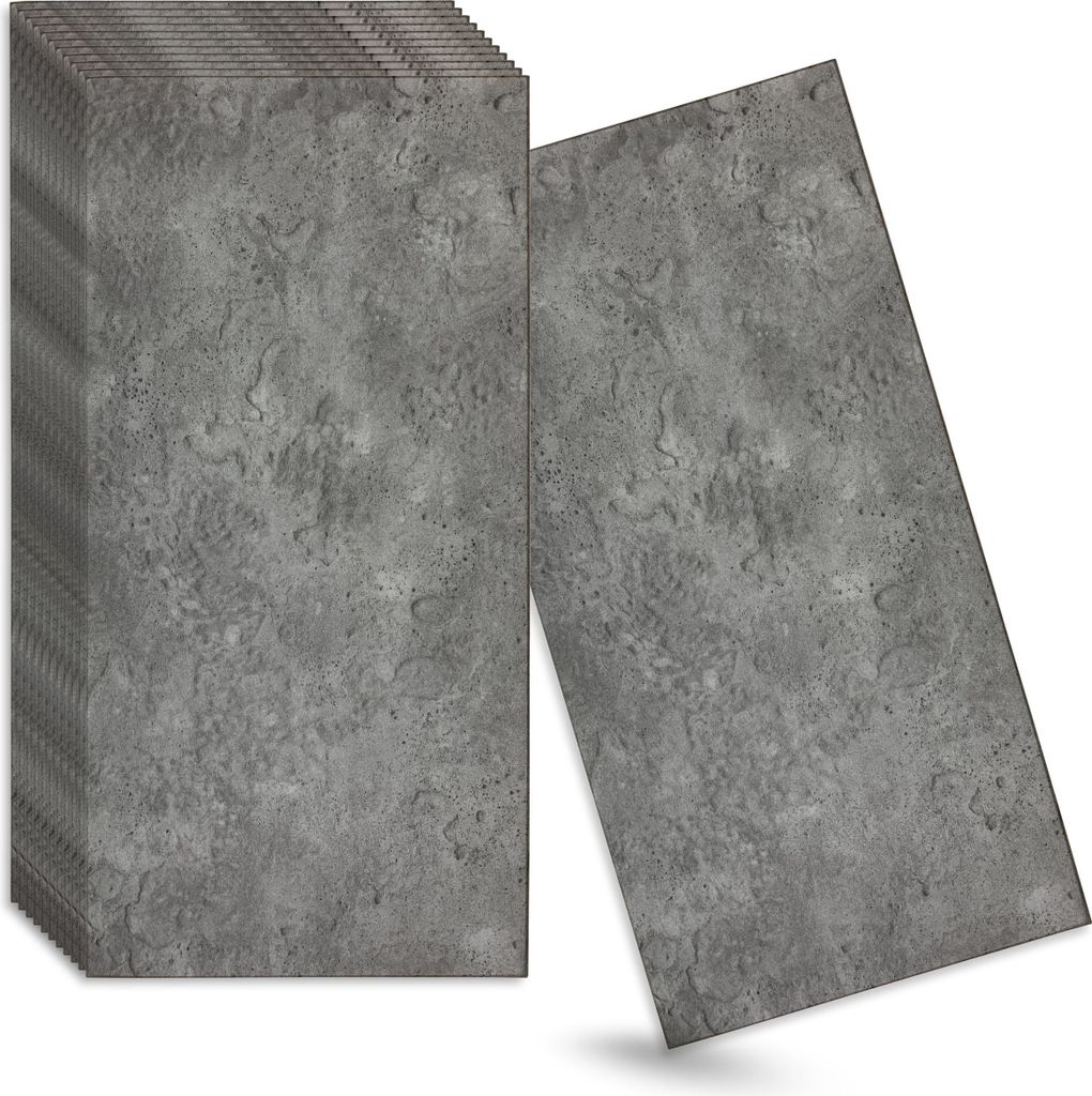 Verdico | 3D Wandpaneele Polystyrol - Grau - 100x50 Cm - 12 Stück - Betonoptik - Deckenpaneele - 6 m2
