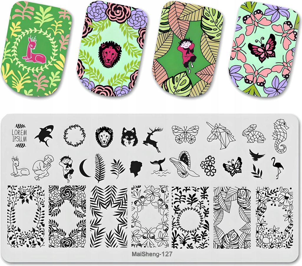 MaiSheng-127 Nagelkunst-Stempelplatte