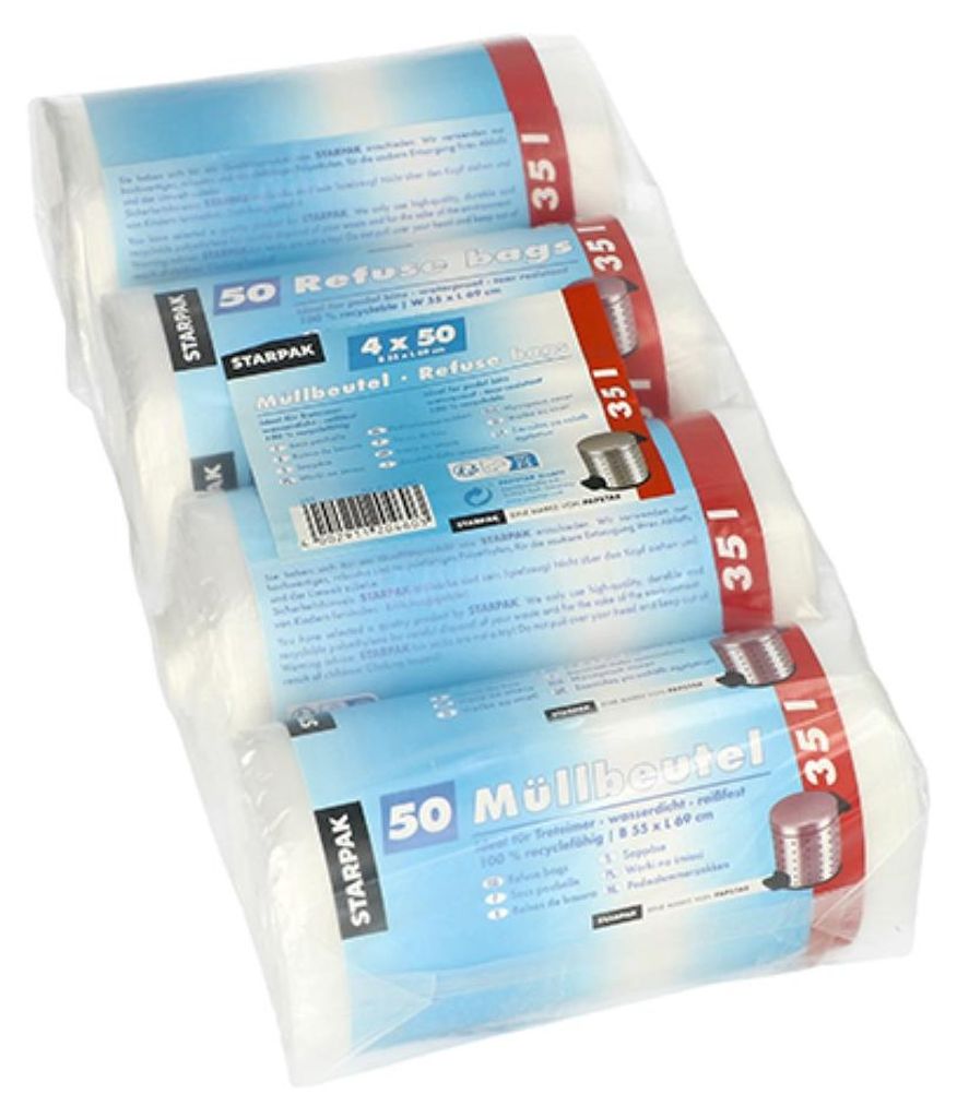 Papstar 12460, 35 l, Transparent, Hart-Polyethylen (HDPE), Produktbild 