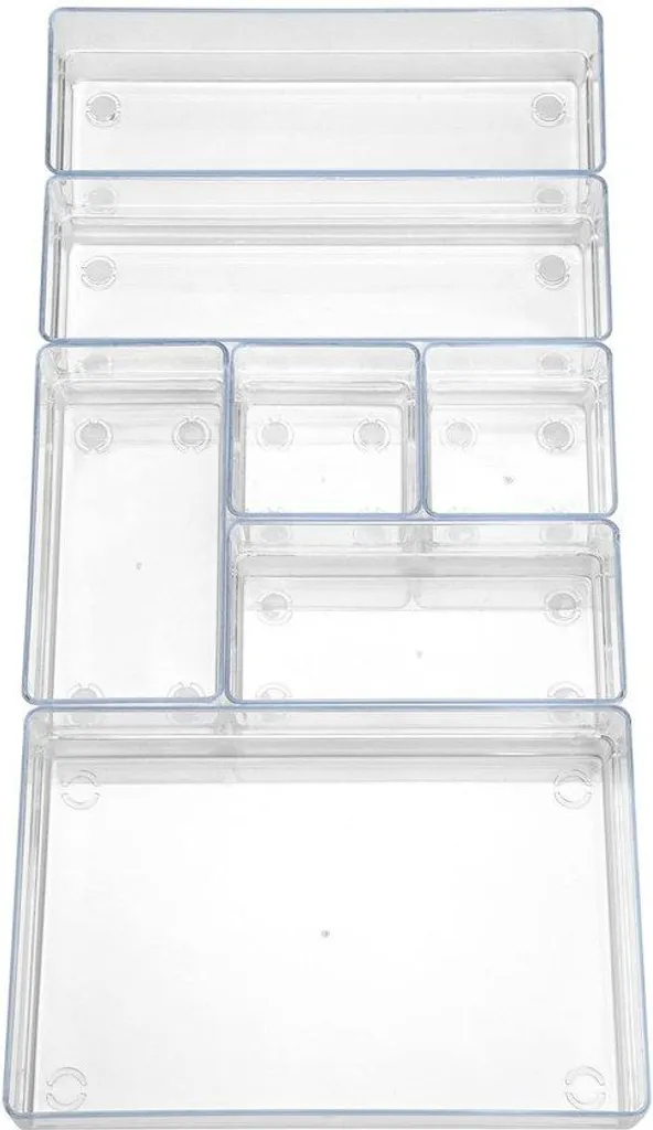 Organiseur de maquillage transparent pour coiffeuse ordonnée et nette