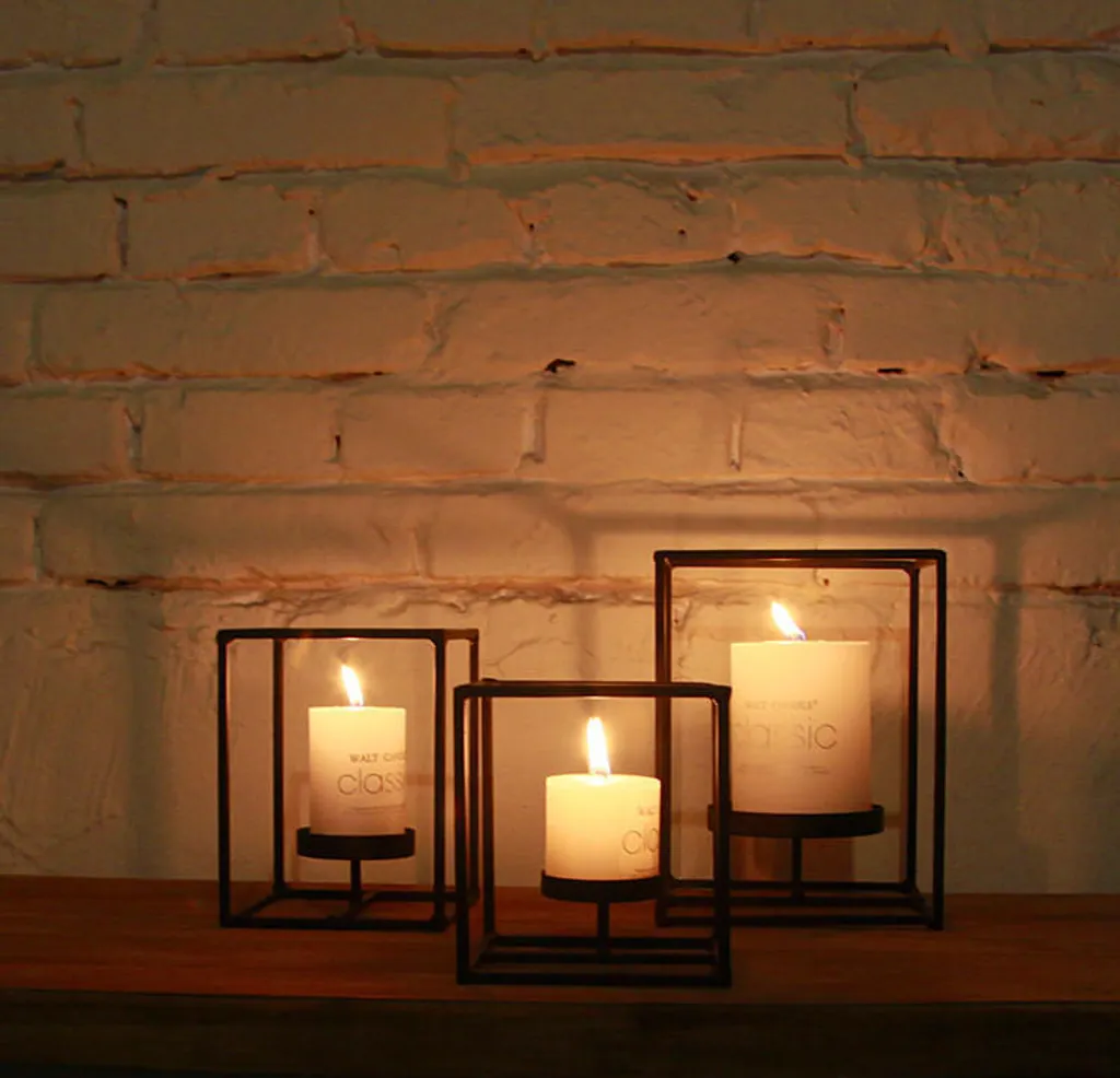Portacandele Matrimonio in Ferro Nero | Candelabro Vintage Traforato M