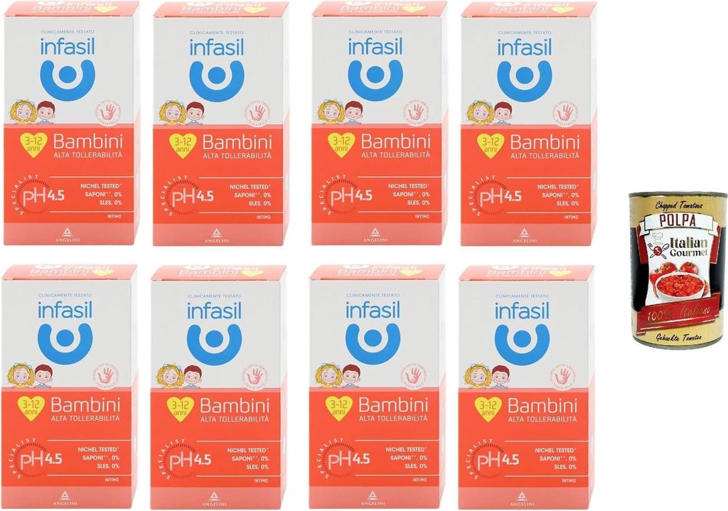 Infasil Detergente Intimo Bambini Alta Tollerabilità,Intimreiniger für Kinder - Unter pädiatrischer Kontrolle getestet, auf Nickel getestet, ohn...