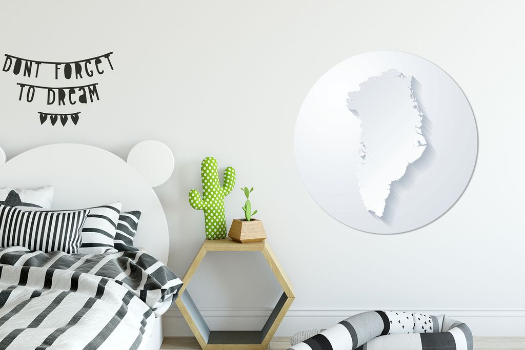 MuchoWow - Mauerkreis - Wandbilder - Runde Bild - Bild aus Aluminium - Schlafzimmer - Wohnzimmerdekoration - Wand Dekoration