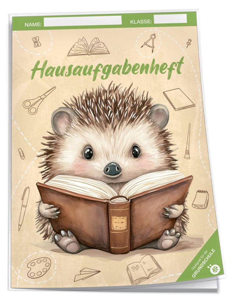 Hausaufgabenheft Grundschule Igel Produktbild 