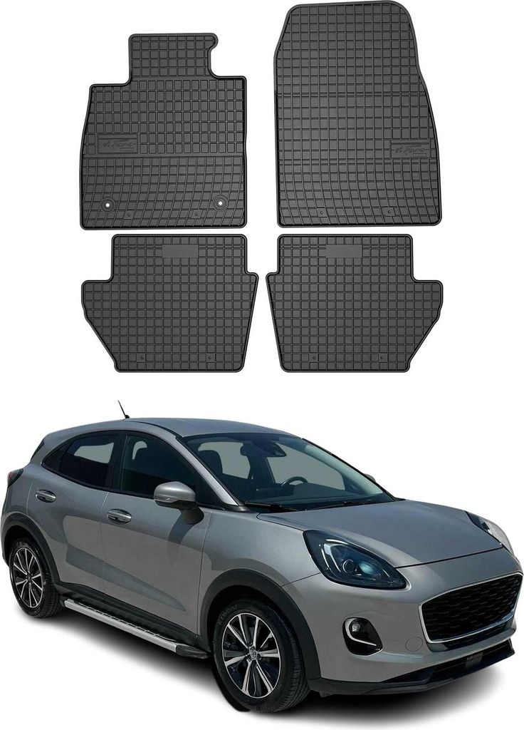 OMAC Gummi Fußmatten für Ford Puma 2019-2025 Automatten Gummi Schwarz 4tlg